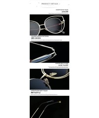 Oversized Kitty Eye Sunglasses Women Brand Designer 2017 Vintage Oversized Shades 997242Y - Silver - CX184YM5TYO $24.79
