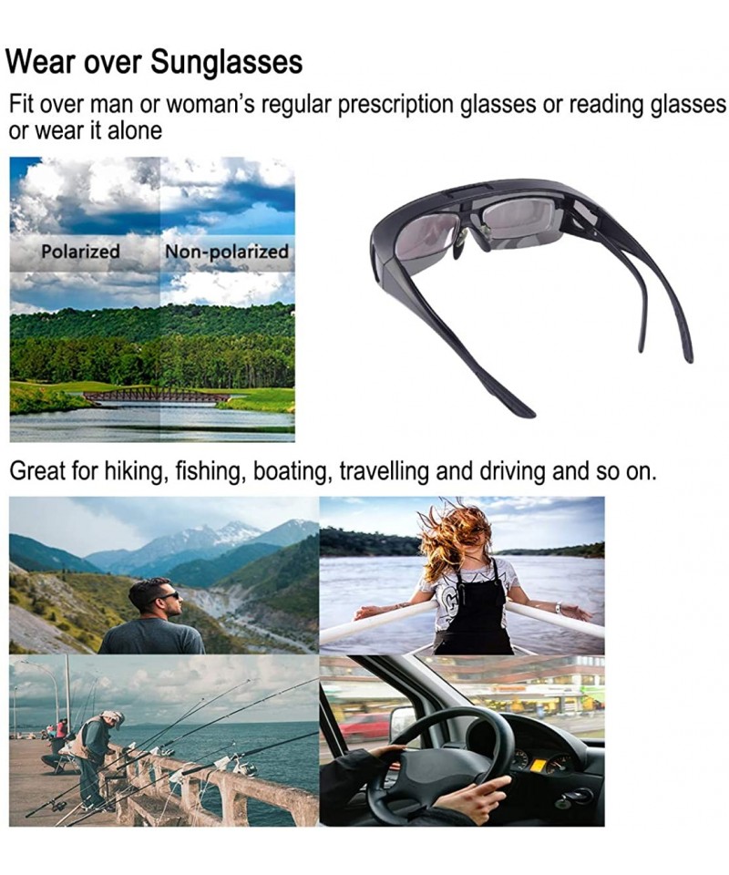 Fit Over Polarized Sunglasses Flip Up Lens for Men and Women - All