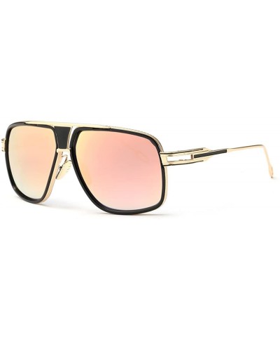 Aviator Sunglasses For Men Goggle Alloy Frame Brand Designer AE0336 - Gold&red - CQ12NEVDHF4 $9.61