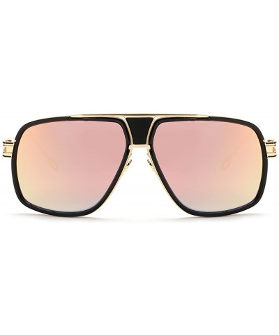 Aviator Sunglasses For Men Goggle Alloy Frame Brand Designer AE0336 - Gold&red - CQ12NEVDHF4 $9.61