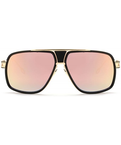 Aviator Sunglasses For Men Goggle Alloy Frame Brand Designer AE0336 - Gold&red - CQ12NEVDHF4 $9.61