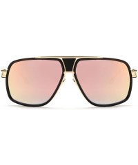 Aviator Sunglasses For Men Goggle Alloy Frame Brand Designer AE0336 - Gold&red - CQ12NEVDHF4 $9.61
