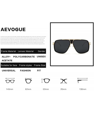 Aviator Sunglasses For Men Goggle Alloy Frame Brand Designer AE0336 - Gold&red - CQ12NEVDHF4 $9.61