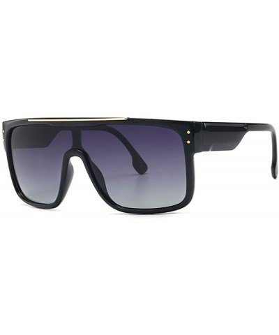 Square Oversized Sunglasses Designer Glasses Goggles - Blue - C518UTCWQCZ $15.95