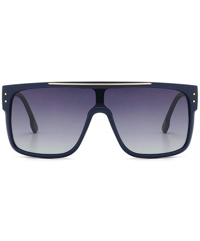 Square Oversized Sunglasses Designer Glasses Goggles - Blue - C518UTCWQCZ $24.92