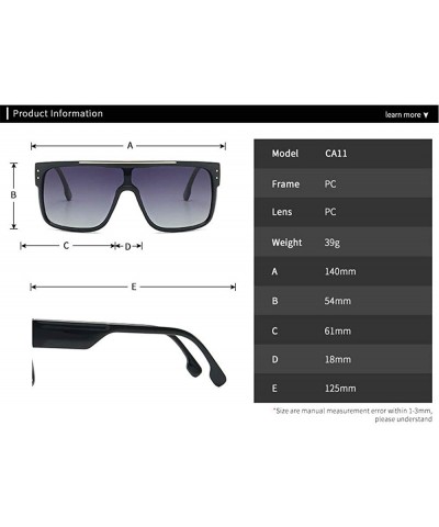 Square Oversized Sunglasses Designer Glasses Goggles - Blue - C518UTCWQCZ $24.92