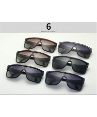 Square Oversized Sunglasses Designer Glasses Goggles - Blue - C518UTCWQCZ $24.92