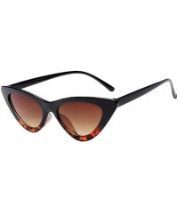 Oversized 2019 New Cute Sexy Retro Cat Eye Sunglasses Women Black White Triangle Blue - Yellow - C418YZUOIQG $17.84