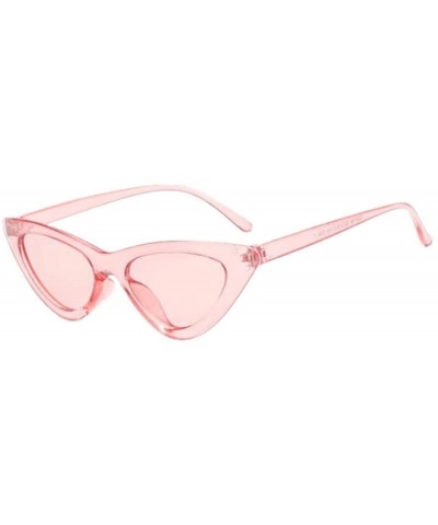 Oversized 2019 New Cute Sexy Retro Cat Eye Sunglasses Women Black White Triangle Blue - Yellow - C418YZUOIQG $17.84