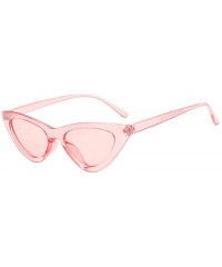 Oversized 2019 New Cute Sexy Retro Cat Eye Sunglasses Women Black White Triangle Blue - Yellow - C418YZUOIQG $17.84