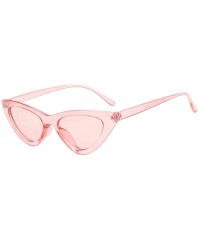 Oversized 2019 New Cute Sexy Retro Cat Eye Sunglasses Women Black White Triangle Blue - Yellow - C418YZUOIQG $12.06