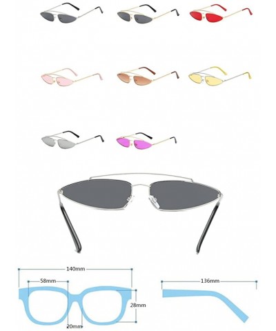 Rimless Men Women Eyewear Retro Vintage Cat Eye Sunglasses Fashion Mod Style - Mercury - C818CQIX6H5 $19.31