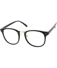 Wayfarer Classic Metal Nose Bridge Clear Lens Square Horn Rimmed Glasses 52mm - Black-gold / Clear - CK12LZRV8AN $21.01