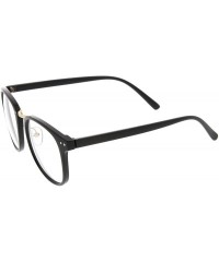 Wayfarer Classic Metal Nose Bridge Clear Lens Square Horn Rimmed Glasses 52mm - Black-gold / Clear - CK12LZRV8AN $21.01