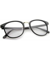 Wayfarer Classic Metal Nose Bridge Clear Lens Square Horn Rimmed Glasses 52mm - Black-gold / Clear - CK12LZRV8AN $10.09