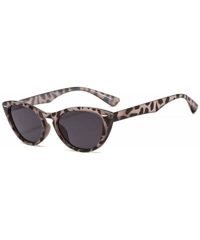 Cat Eye Cat eye sunglasses fashion ladies sunglasses - Grey Bean Flower Frame Grey Tablets - C51999KK2WS $24.81