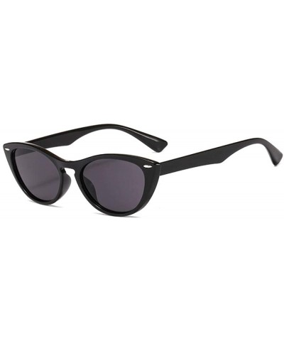 Cat Eye Cat eye sunglasses fashion ladies sunglasses - Grey Bean Flower Frame Grey Tablets - C51999KK2WS $24.81