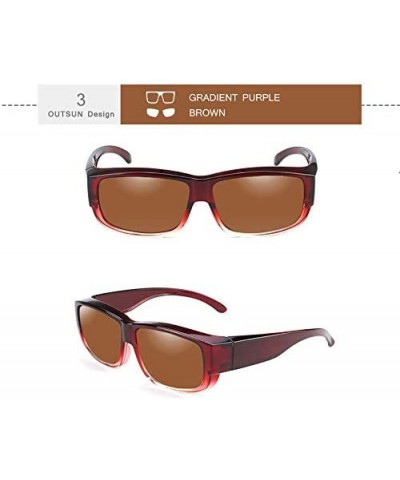 Goggle Wear Over Prescription Glasses Sunglasses Polarized Women Men - Wine - CK18UYRGOHG $18.01