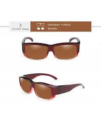 Goggle Wear Over Prescription Glasses Sunglasses Polarized Women Men - Wine - CK18UYRGOHG $34.22