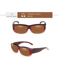 Goggle Wear Over Prescription Glasses Sunglasses Polarized Women Men - Wine - CK18UYRGOHG $32.87