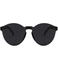 Round Unisex Fashion Candy Colors Round Outdoor Sunglasses Sunglasses - Black - CK190KZQSXA $15.54