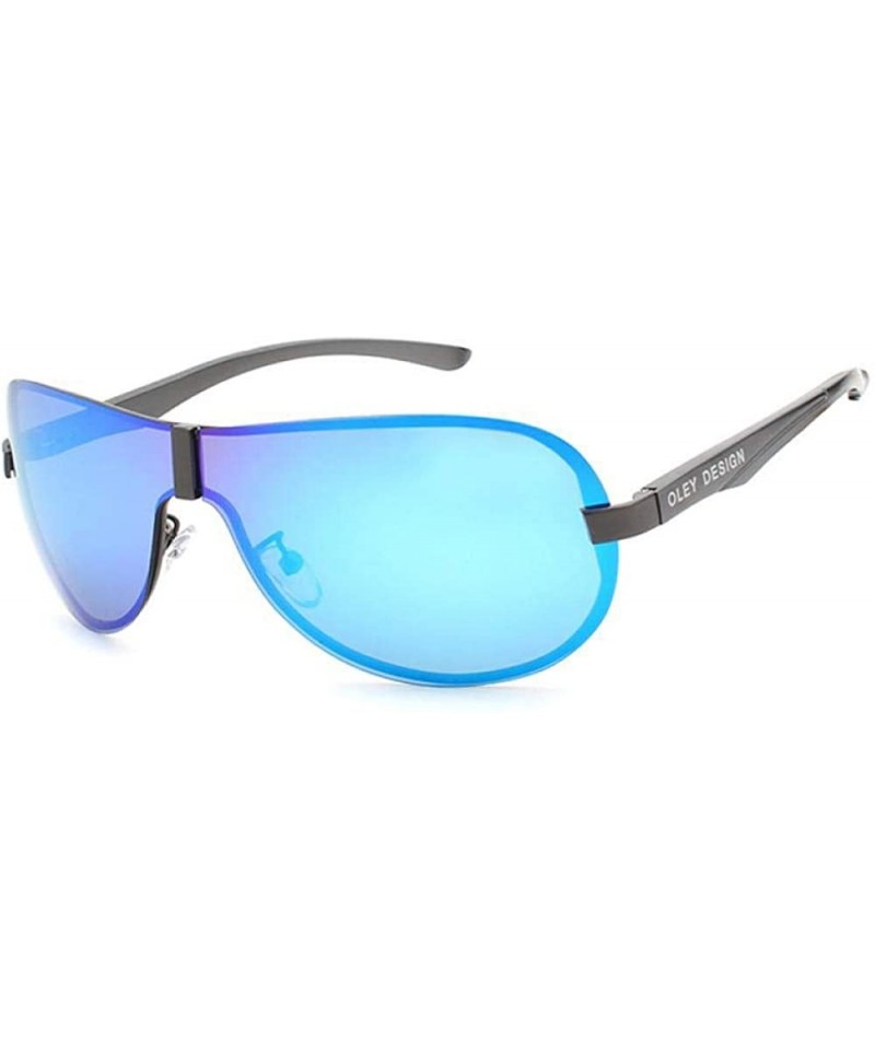 Oversized Aluminum Polarized Driving Sunglasses For Men Glasses YA494 C1BOX - Ya494 C3box - CM18XE0O06T $13.33