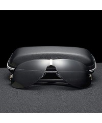 Oversized Aluminum Polarized Driving Sunglasses For Men Glasses YA494 C1BOX - Ya494 C3box - CM18XE0O06T $30.29