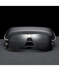 Oversized Aluminum Polarized Driving Sunglasses For Men Glasses YA494 C1BOX - Ya494 C3box - CM18XE0O06T $13.33