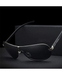 Oversized Aluminum Polarized Driving Sunglasses For Men Glasses YA494 C1BOX - Ya494 C3box - CM18XE0O06T $30.29