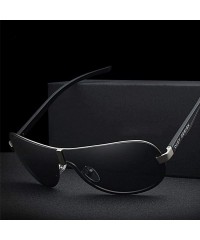 Oversized Aluminum Polarized Driving Sunglasses For Men Glasses YA494 C1BOX - Ya494 C3box - CM18XE0O06T $13.33