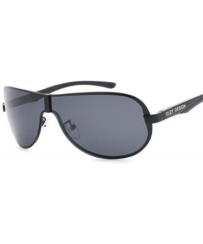 Oversized Aluminum Polarized Driving Sunglasses For Men Glasses YA494 C1BOX - Ya494 C3box - CM18XE0O06T $30.29