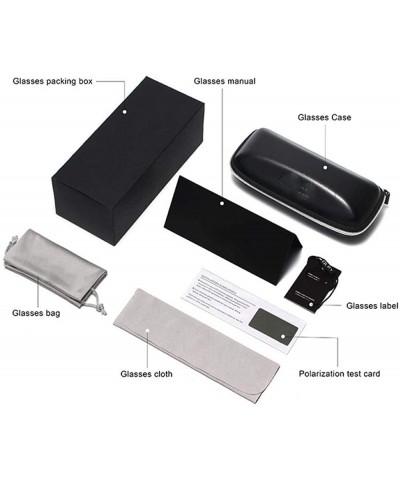 Oversized Aluminum Polarized Driving Sunglasses For Men Glasses YA494 C1BOX - Ya494 C3box - CM18XE0O06T $30.29