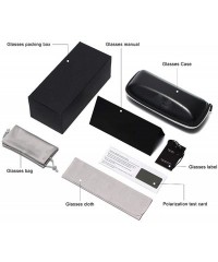 Oversized Aluminum Polarized Driving Sunglasses For Men Glasses YA494 C1BOX - Ya494 C3box - CM18XE0O06T $30.29