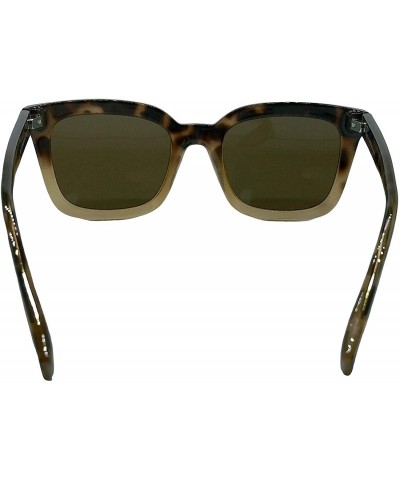Rectangular Rafaella Women's Polarized Sunglasses RS02 Tortoise Fade/Brown Mirror - CZ199Q69K3U $53.33
