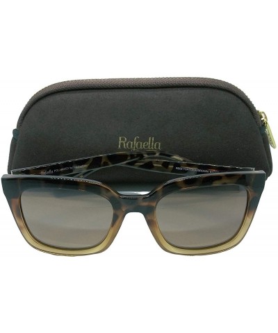 Rectangular Rafaella Women's Polarized Sunglasses RS02 Tortoise Fade/Brown Mirror - CZ199Q69K3U $85.79
