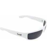 Round Gangster Sunglass Hardcore Dark Lens Sunglasses Men Women - White-iv - CP12K8TJ6T5 $11.94