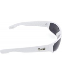 Round Gangster Sunglass Hardcore Dark Lens Sunglasses Men Women - White-iv - CP12K8TJ6T5 $11.94