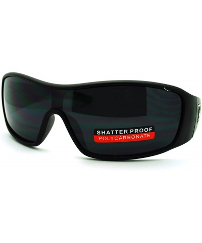 Oval Men's Lite Weight Sports Sunglasses Oval Rectangular Wrap - Black Green - CC11N870F95 $8.79