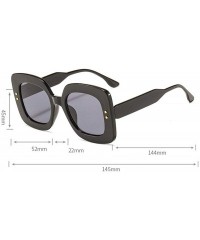 Goggle 2019 New Square Big Frame Women Sunglasses Men Retro Ladies Big Frame Goggle Female Sunglasses - Wine Red - C218Y8EMSQ...