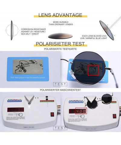 Round Retro Polarized Round Sunglasses for Men Vintage Sunglasses Women FD3013 - Blue - C018IR28H0S $20.63