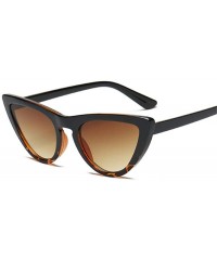 Aviator Women Cat Eye Sunglasses Fashion 2019 Luxury Brand Sun Glasses Blue As Picture - Black - CG18YZTLS2E $17.41