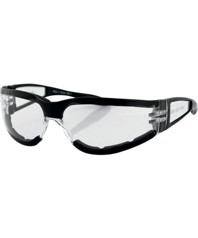 Goggle Shield II Adult Frameless Designer Sunglasses - Black/Clear / One Size Fits All - CP1156U3KTJ $43.44