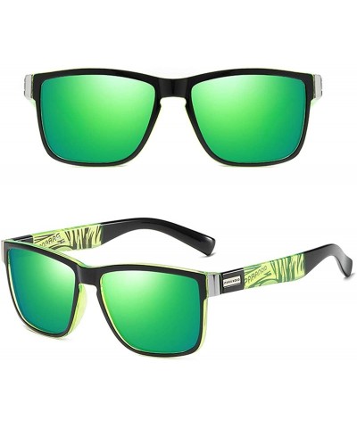 Sport Polarized Sunglasses cycling sunglasses Mirrored - Green - CL18UK2Q3CQ $26.34