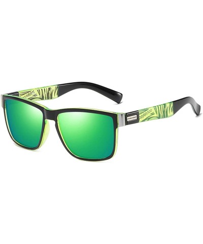 Sport Polarized Sunglasses cycling sunglasses Mirrored - Green - CL18UK2Q3CQ $16.02