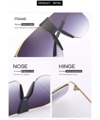 Rectangular Unisex Oversized Square Sunglasses for Women Men UV Protection Fashion Large Frame Stylish Inspired 18418 - C4 - ...