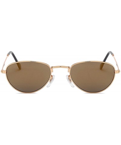 Sport Classic Retro Designer Style Sunglasses for Women Metal AC UV400 Sunglasses - Gold - CX18SZUH30R $27.11