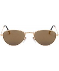 Sport Classic Retro Designer Style Sunglasses for Women Metal AC UV400 Sunglasses - Gold - CX18SZUH30R $27.11