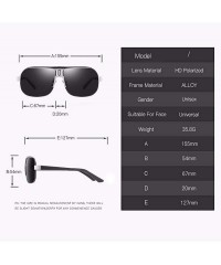 Aviator Men's Polarized Sunglasses Big Frame Toad Mirror Inner Degree Blue Film Men's Classic Driving Mirror - D - CK18QR744R...