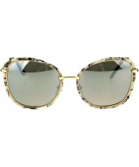 Butterfly Womens Retro Double Rim Designer Fashion Butterfly Sunglasses - White Marble Mirror - CY184QNR2R0 $25.67