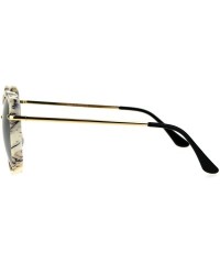 Butterfly Womens Retro Double Rim Designer Fashion Butterfly Sunglasses - White Marble Mirror - CY184QNR2R0 $25.67